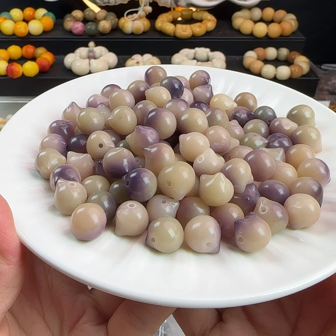 菩提根/象牙果吊坠卡11-12紫色猫头20卡牌➕10备珠