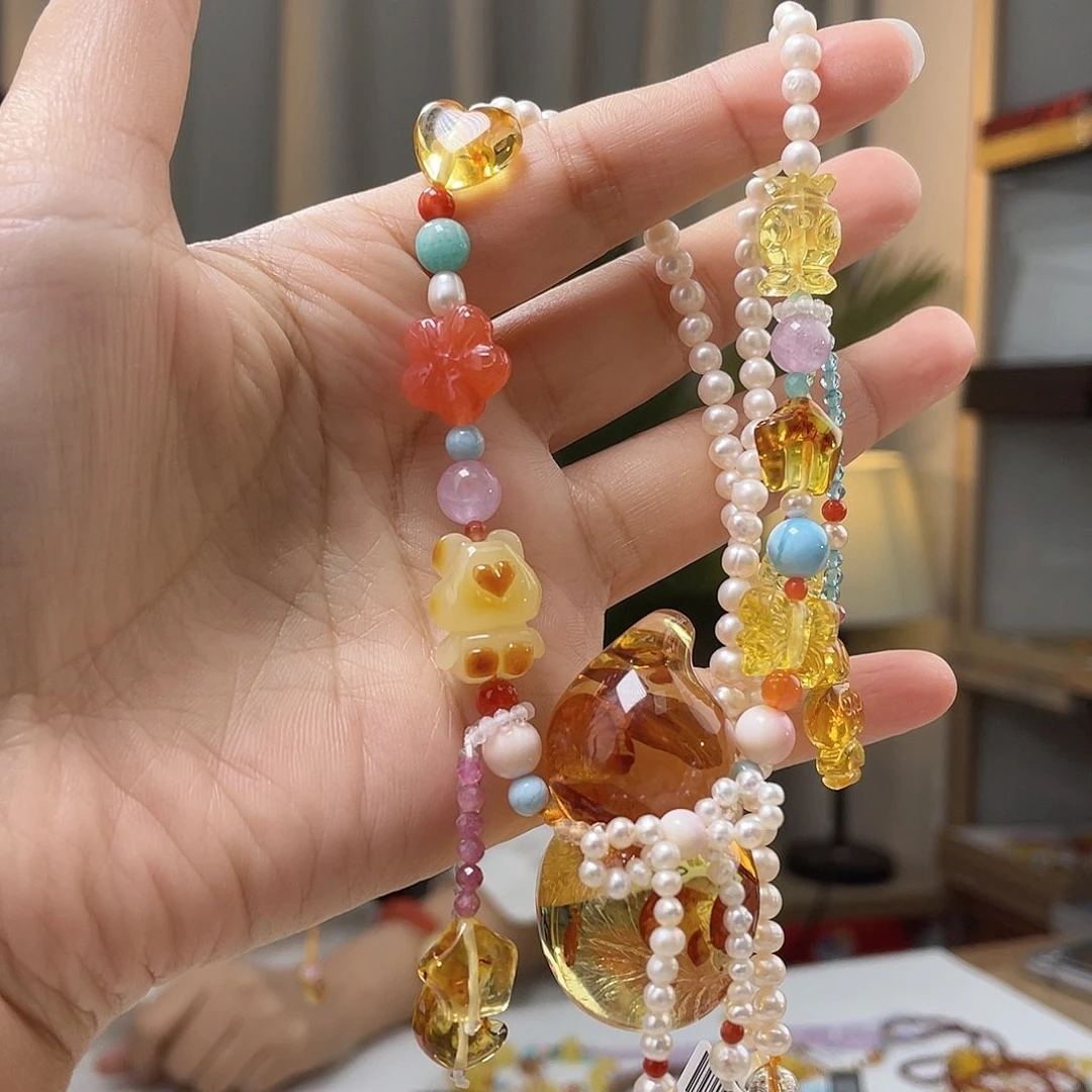 琥珀裸石未镶嵌琥珀吊坠