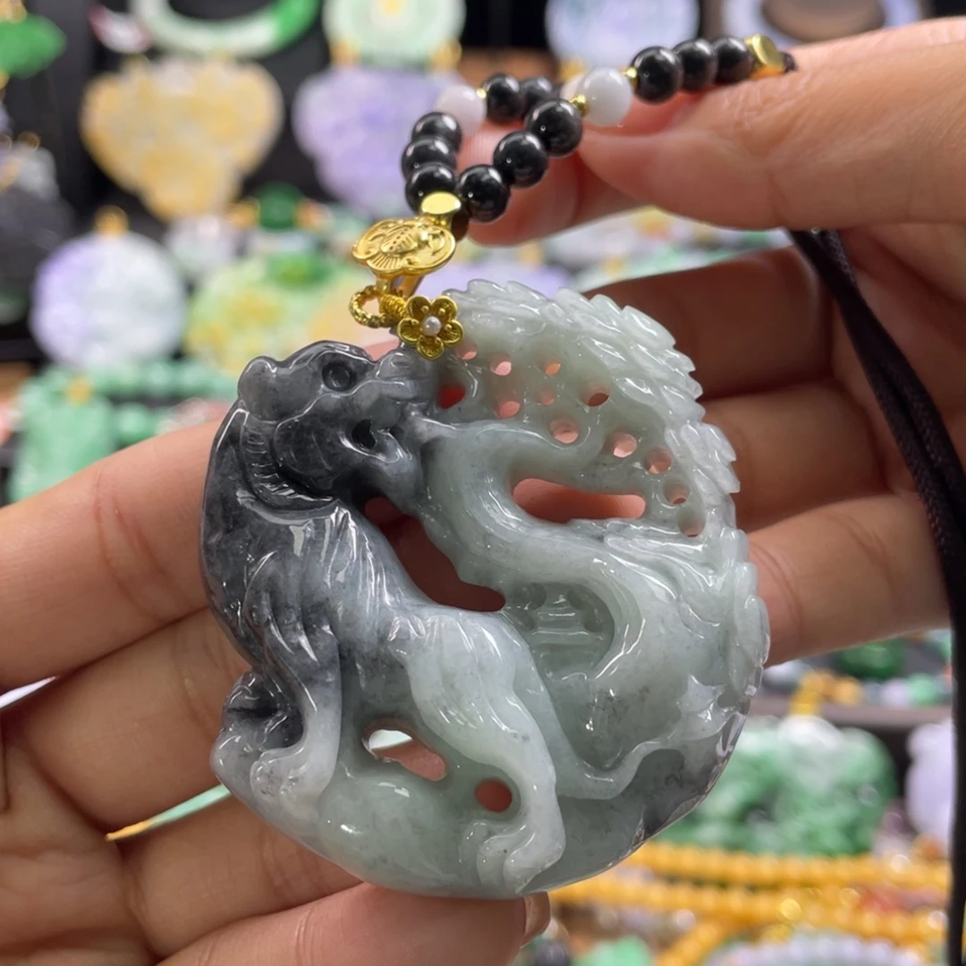 翡翠未镶嵌颈饰代编织