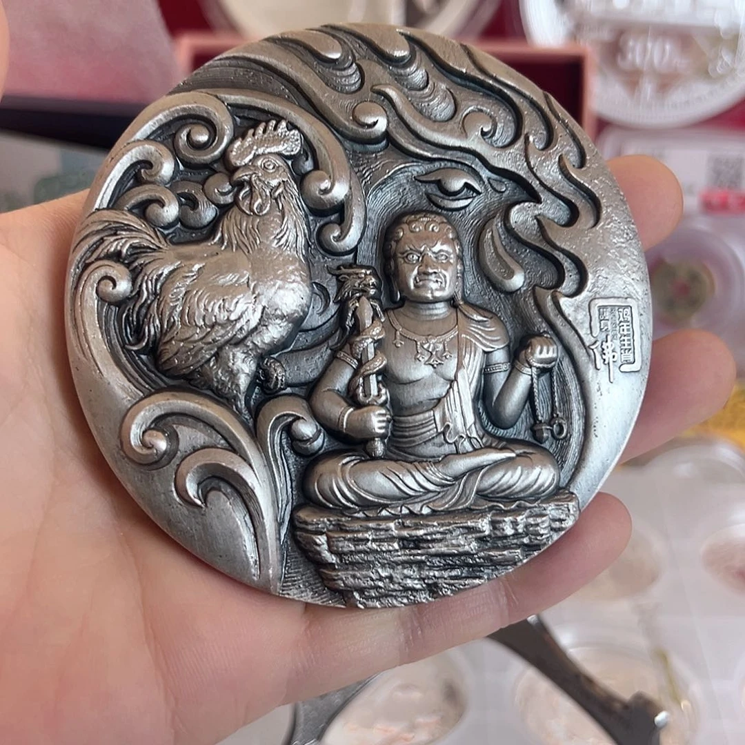 纯银中国金币380克鸡银章