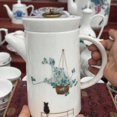 醴陵高温瓷手绘800毫升