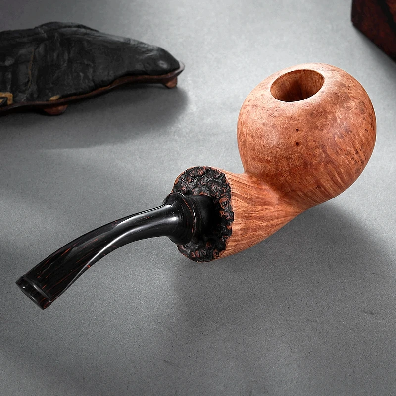 20*42.5 14MM大空腔西班牙榴皮石楠木原木烟斗球型河豚斗坎伯兰嘴
