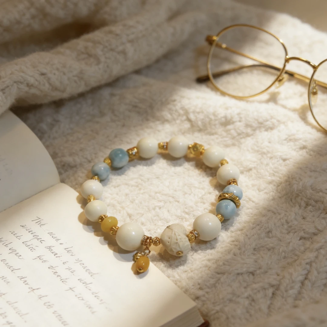 【夏野尤加】猛犸牙爱心手串原创设计