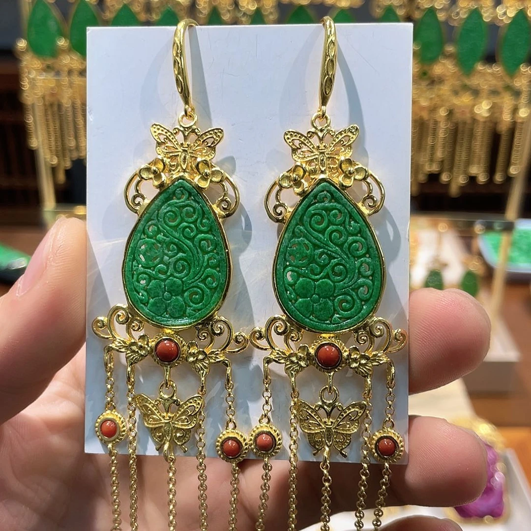 锦纶铁合金耳坠耳饰