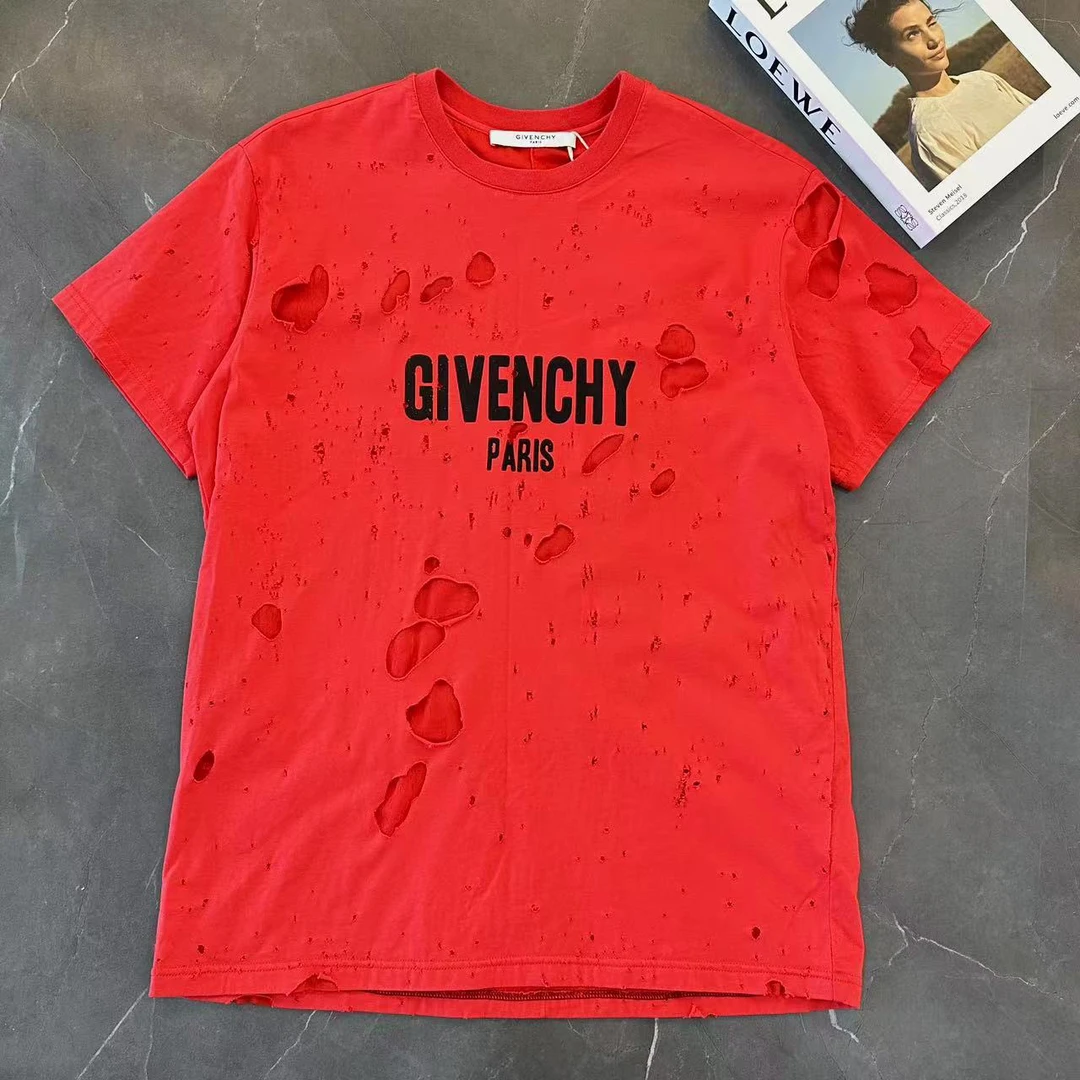 99新 Givenchy/纪梵希 葡萄籽奢潮/GIVENCHY  红色短袖/S 2140