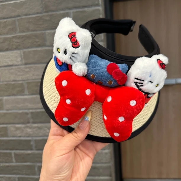 夏季防晒遮阳空顶帽可爱卡通米琪男女童2025新款太阳帽沙滩户外帽