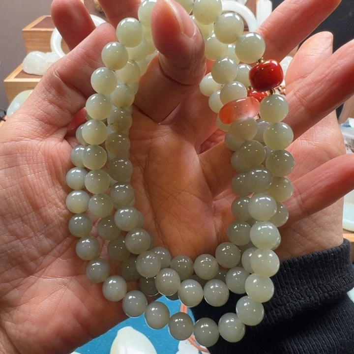 和田玉未镶嵌颈饰且末108