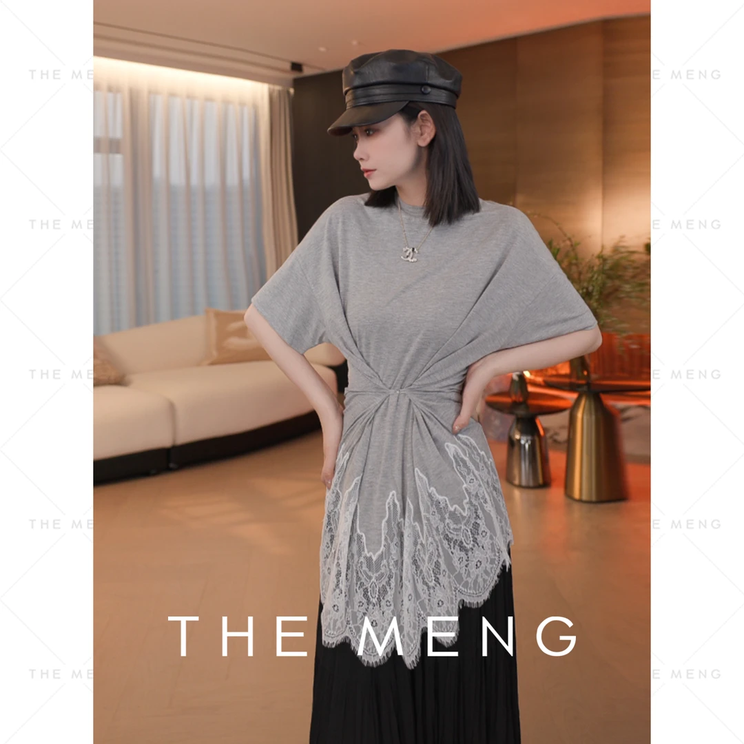 THE MENG【慵懒】天然竹纤维松弛显瘦通勤短袖T恤#M252D0057