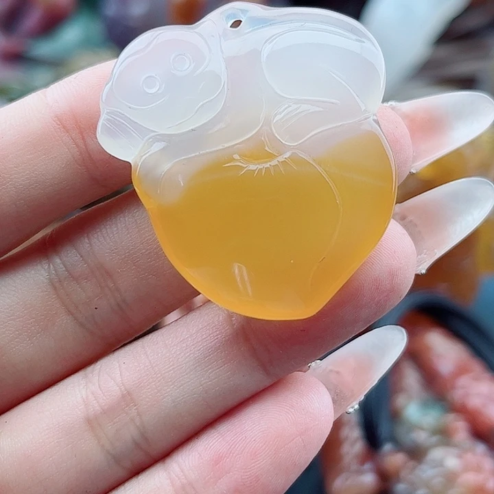 一***风玛瑙未镶嵌手饰吊坠