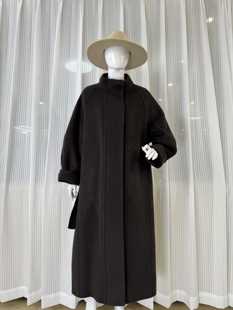 【艾琳】牦牛绒大衣秋冬韩版原单时尚气质外套韩国站东大门毛呢外套