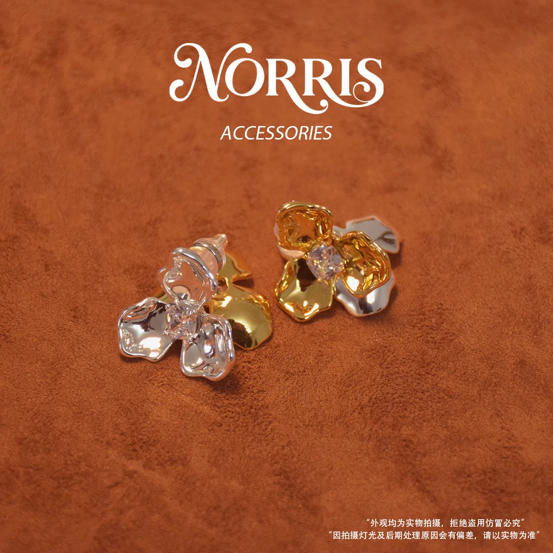 ANST 铜合金耳饰 Norris设计师款水月镜耳钉C7085