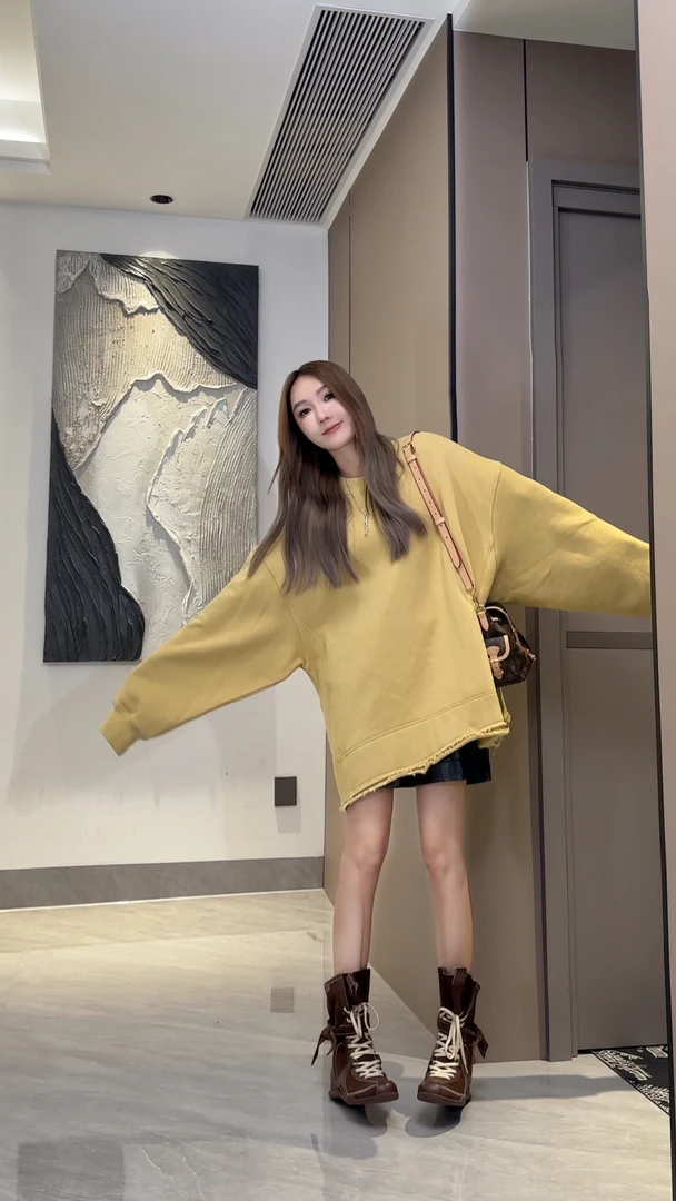 AMAZING IN | 1oo%棉 | 450g下摆毛边卫衣女A250906-AI59CST27876