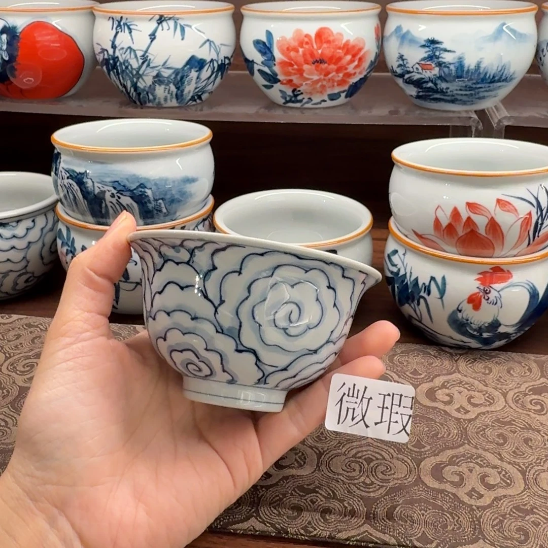 微瑕釉下彩纯手绘