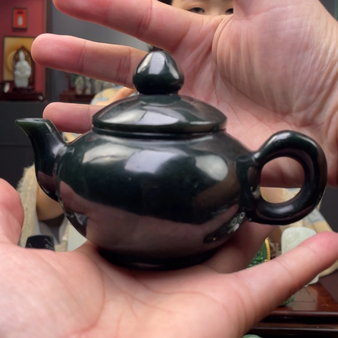 未镶嵌和田玉摆件和田玉茶壶未镶嵌