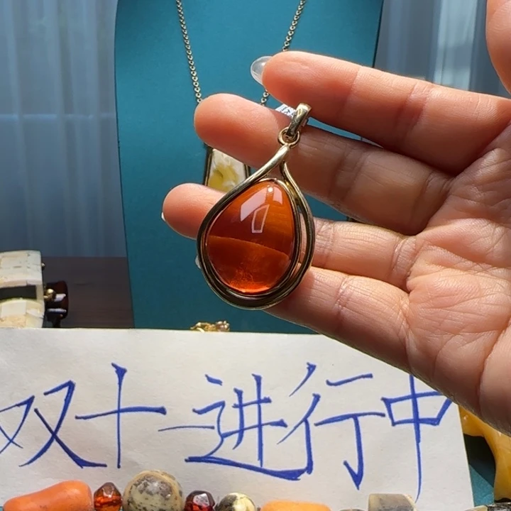 琥珀未镶嵌颈饰波兰设计款琥珀蜜蜡