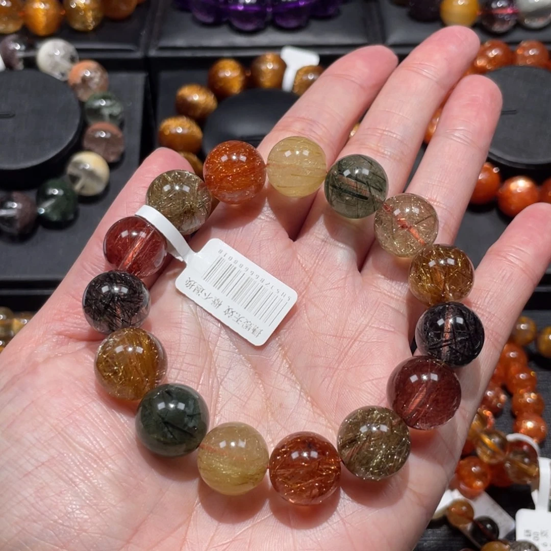 手链水晶未镶嵌彩发14mm