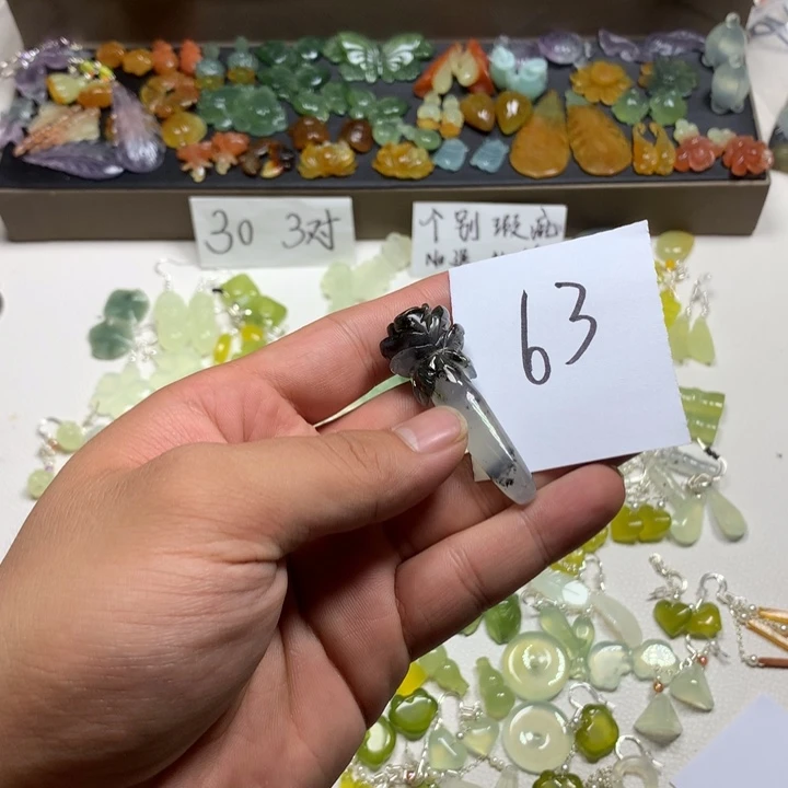 ****西合金蔷薇辉石耳饰