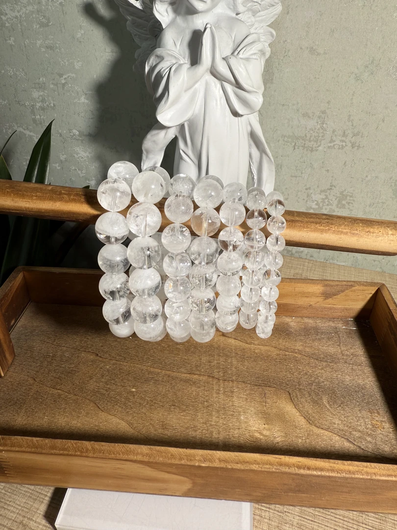 Y253 天然【聚宝盆】白幽灵手串 多样性发其一