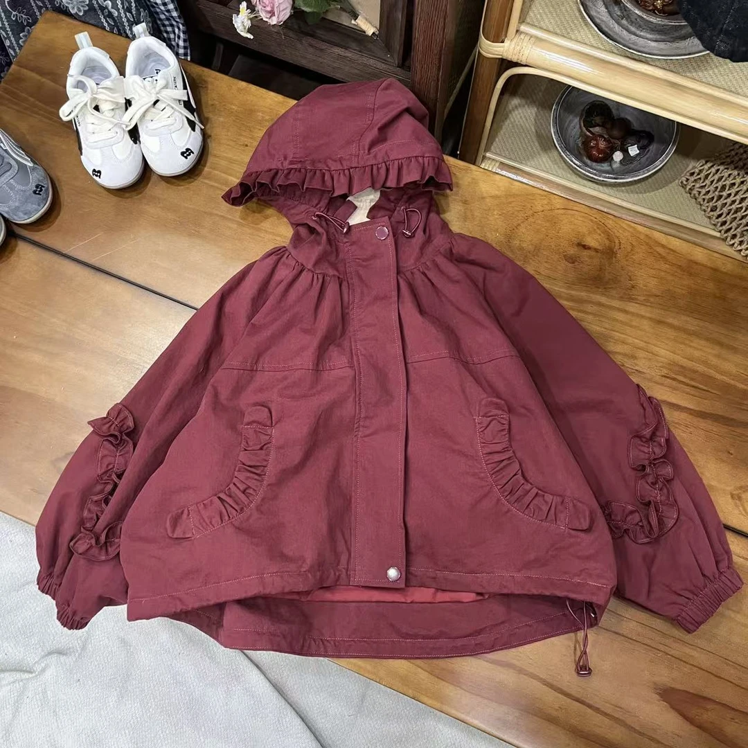 〖姐姐家〗2025秋款萌娃穿搭小红帽带帽外套dxy888 bt711