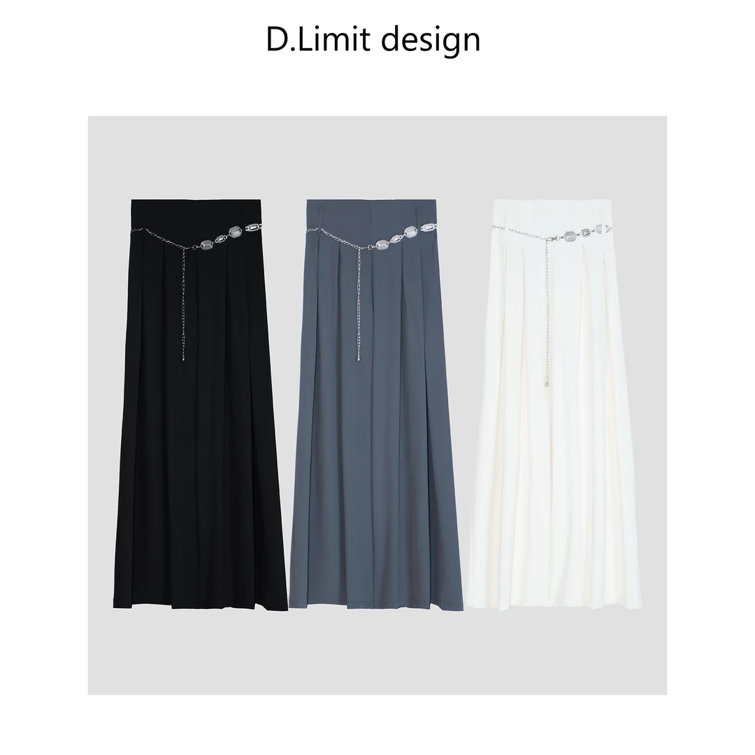 【D.Limit design】设计感垂感链条腰带挂饰西装裤DLCK12016