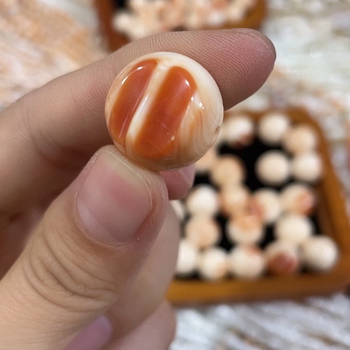 合金玛瑙/玉髓珠宝半成品一颗18mm万宝宝圆珠