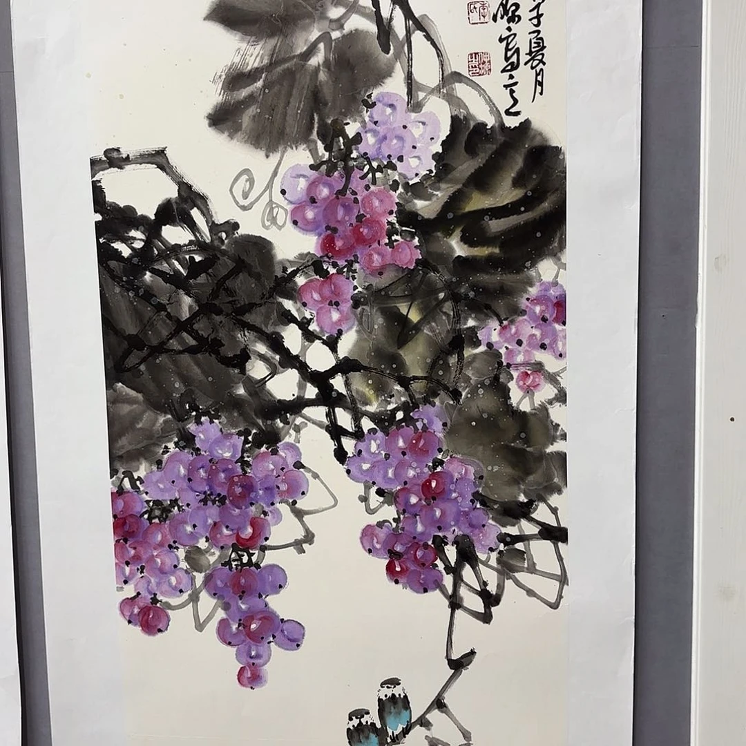 国画艺术家真人手绘