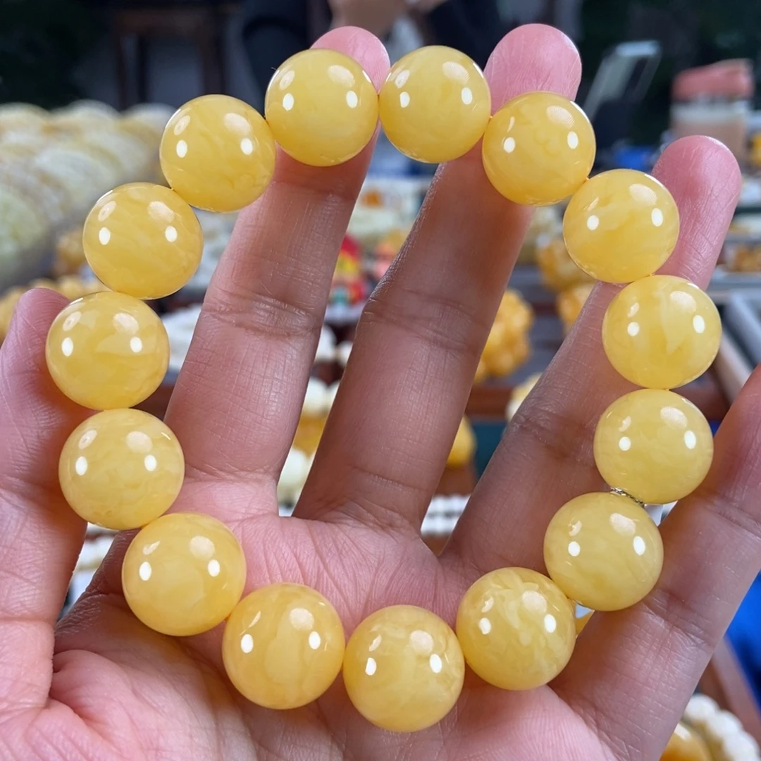 琥珀未镶嵌珠宝奇石15同料圆珠29.57