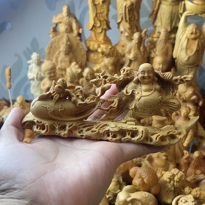 柏木（崖柏）崖柏拉布袋弥勒长14公分