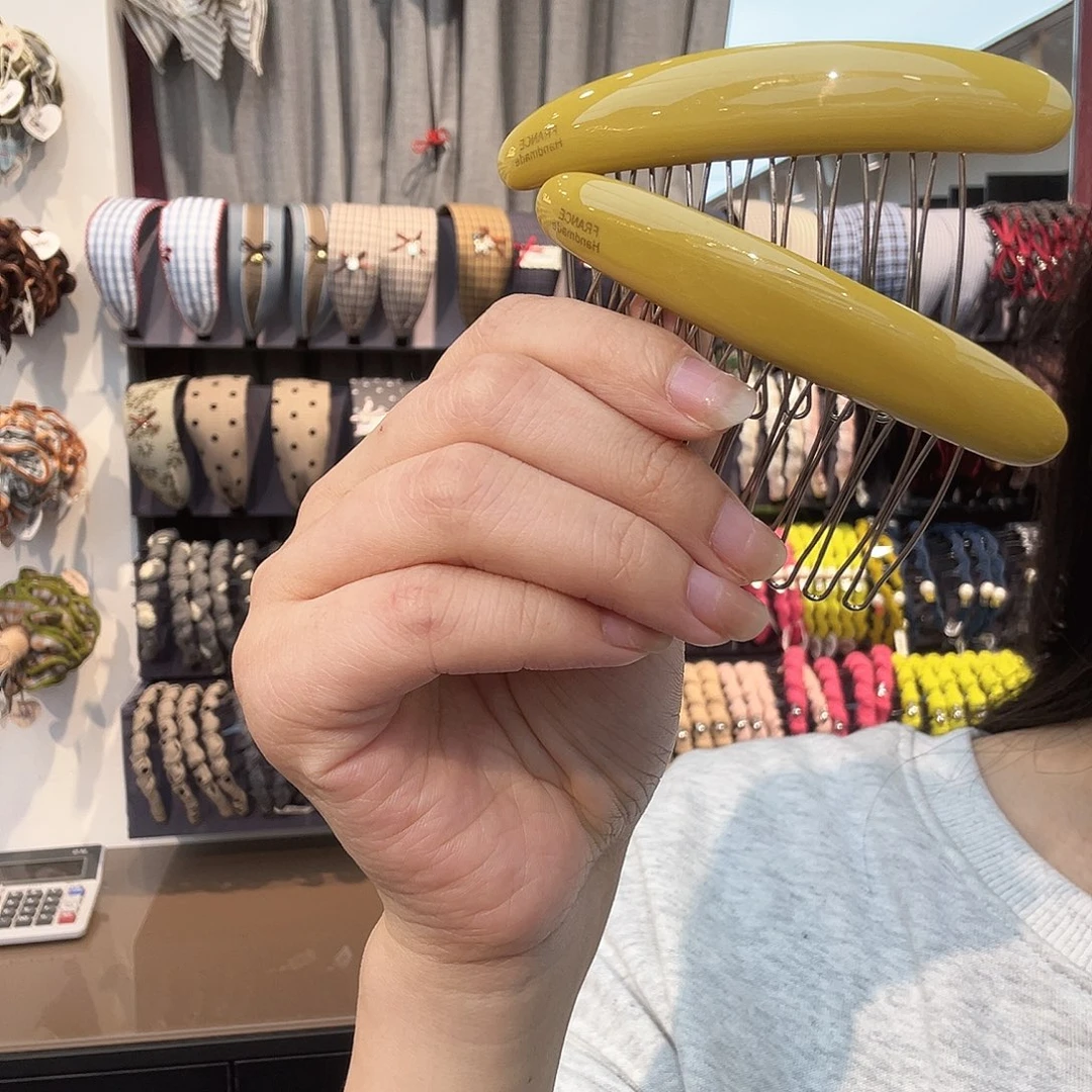 醋酸铁合金姜黄色爆款插梳火