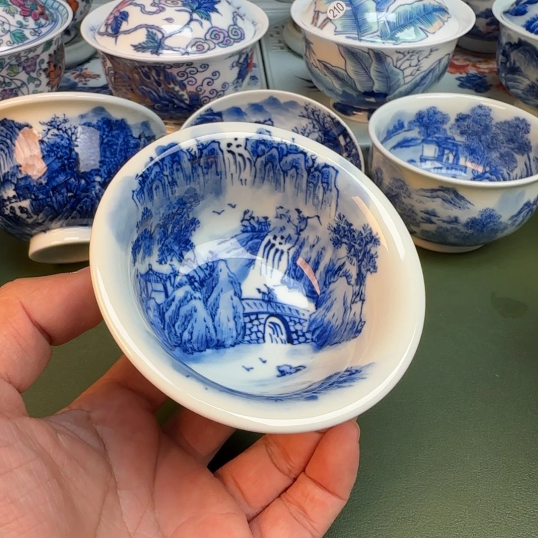 陶纯手工纯手绘茶具石头248