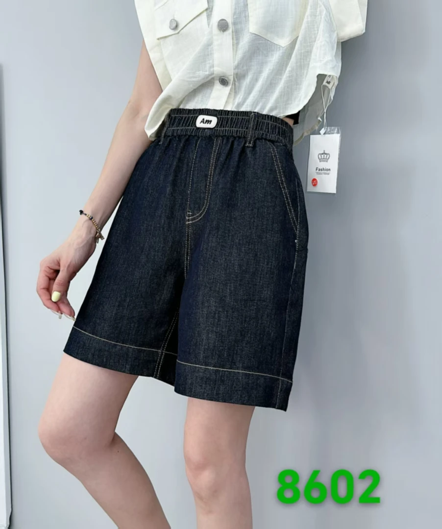 夏季薄款高腰宽松直筒a字牛仔百搭五分短裤五分裤显瘦女休闲款式