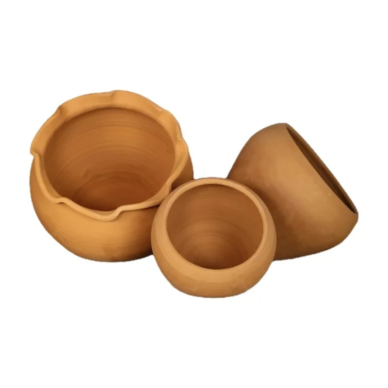 花盆红陶泥瓦罐粗陶卧盆躺盆方盆高颜值艺术家居网红透气微景观