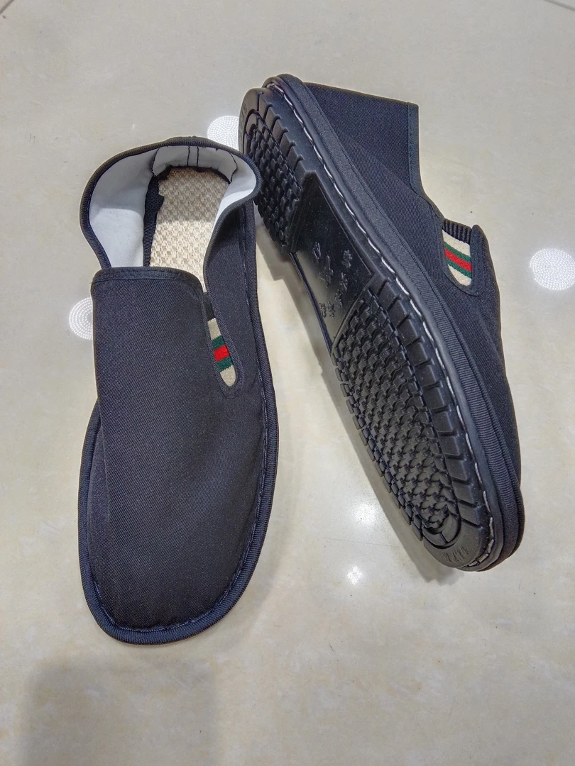 老北京布鞋黑色男女牛筋底手工休闲防滑底厨师工人开车一脚蹬布鞋