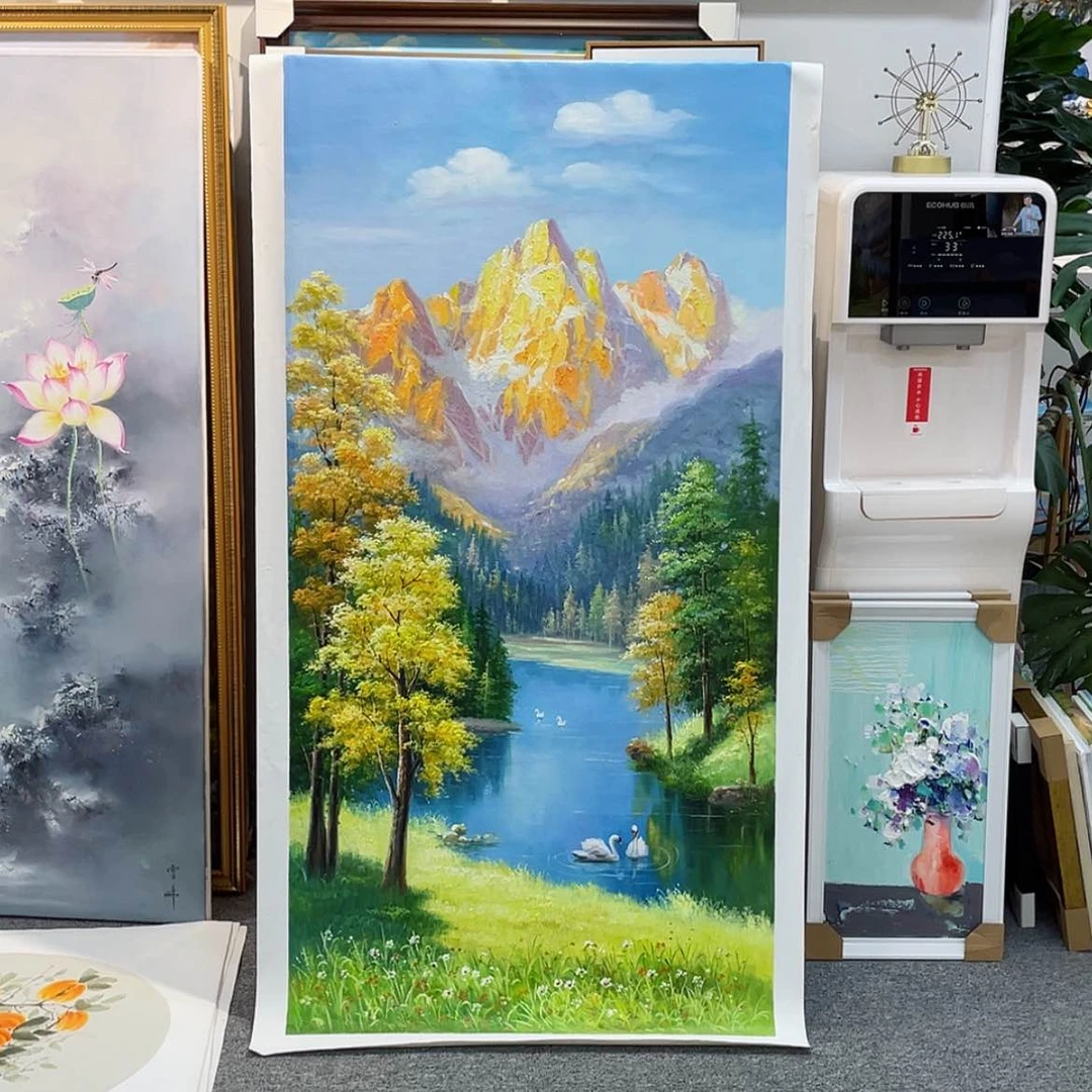 【闪购商品】油画新品玄关森林景手绘油画含框80×160