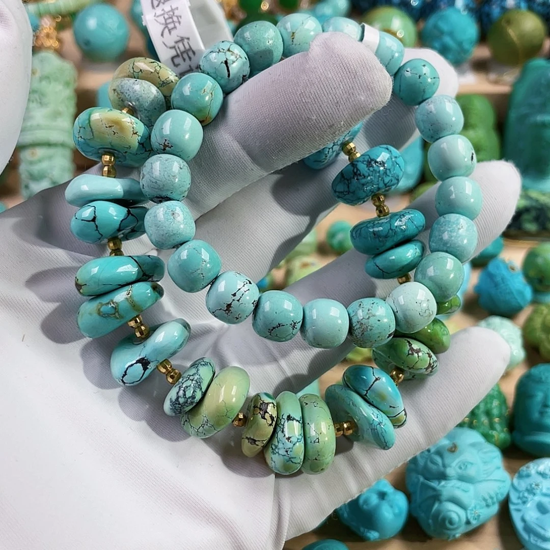 冰***萄绿松石未镶嵌珠宝奇石