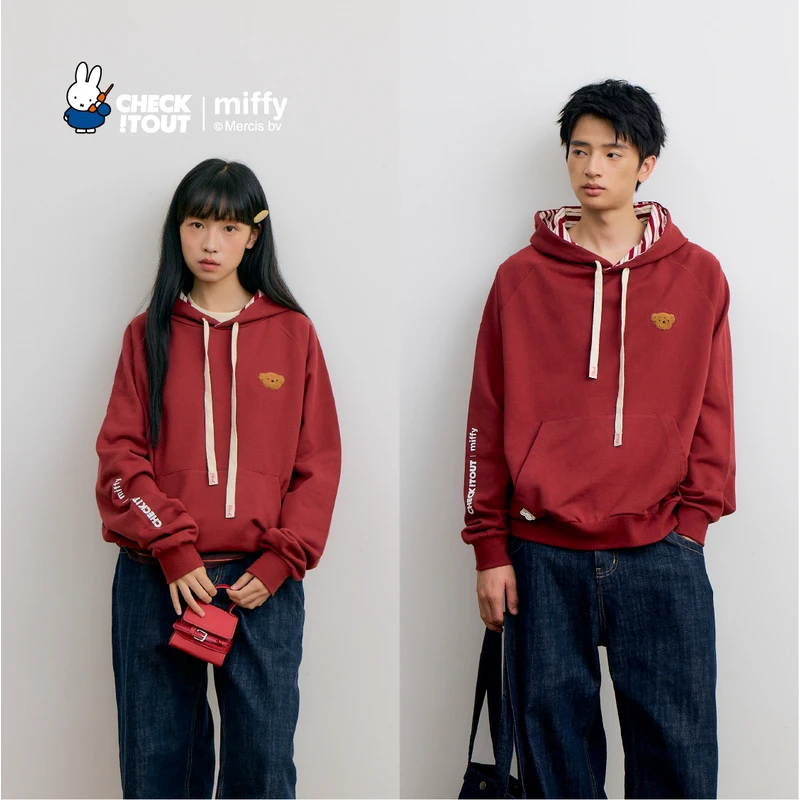 CHECKITOUT米菲联名正版奇幻夜连帽卫衣情侣装上衣长袖圆领秋冬