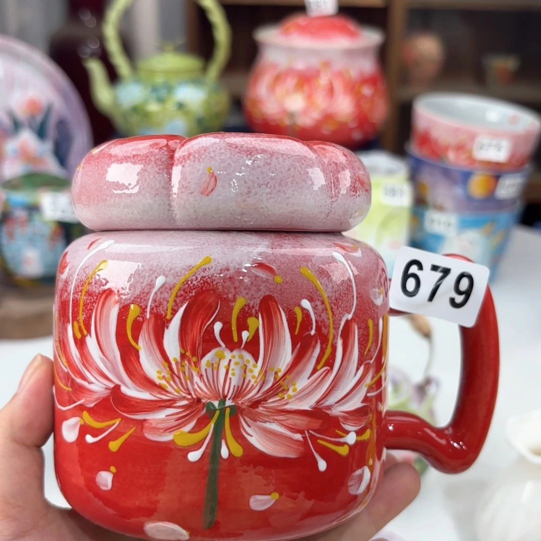 景德镇手绘高温釉下彩陶瓷茶具