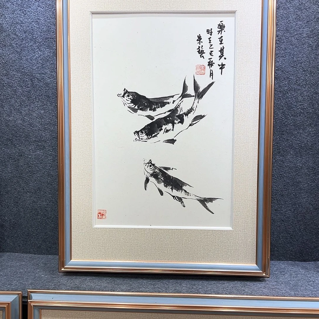 国画知鱼之乐纯手绘