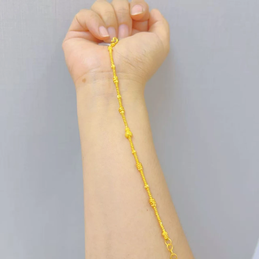 足金999葫芦盘缠猫眼珠手链5G黄金手链精致百搭黄金手1432