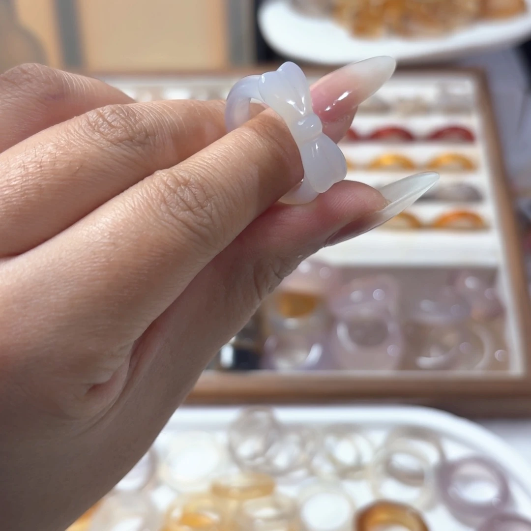 合金戒指玛瑙/玉髓180港20