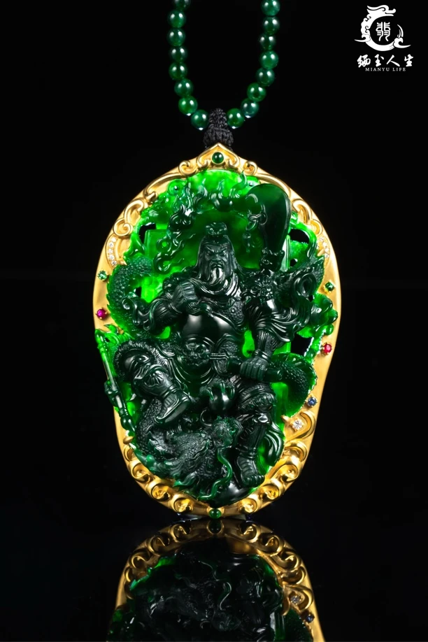 天然缅甸翡翠A货老蓝水