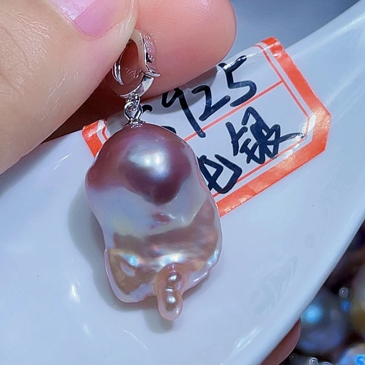 淡水珍珠银S925镶嵌颈饰