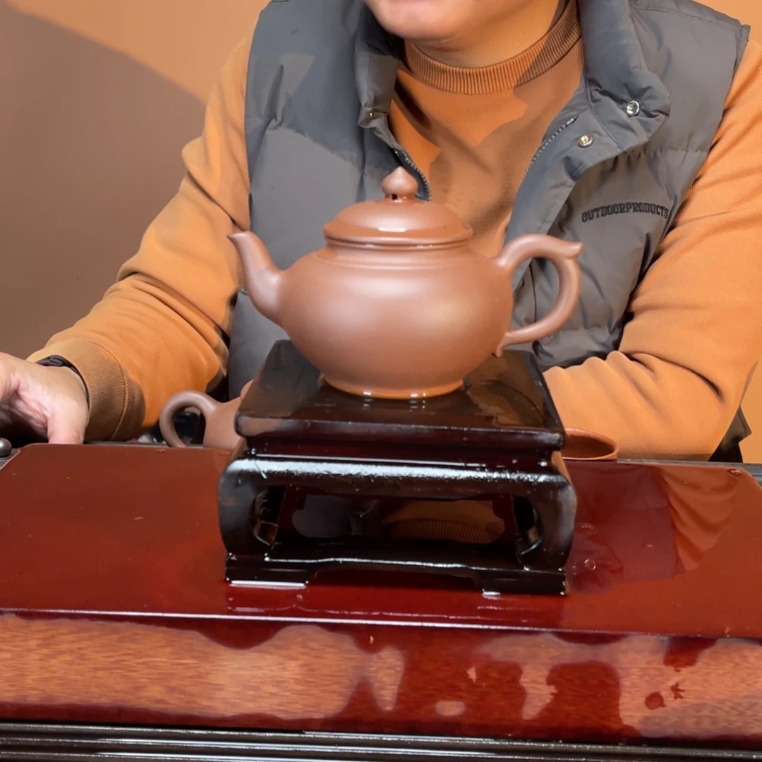 紫砂茶壶高端300cc紫泥笑英