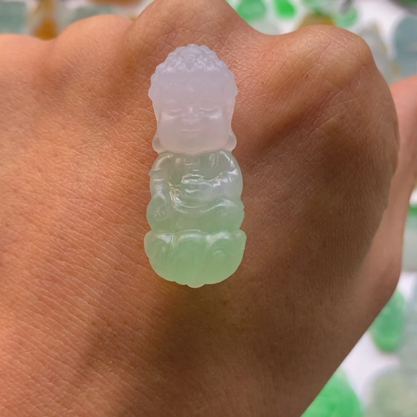 【闪购商品】定制翡翠未镶嵌邱*暉宝宝佛