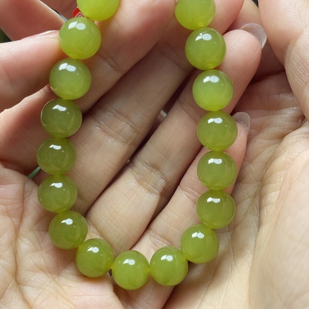 手链未镶嵌和田玉（黄玉）