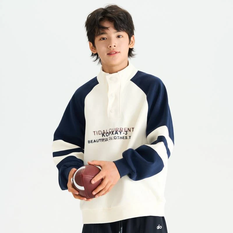 多多一上25出秋款男中大童套头衫（150-180）1132A29X