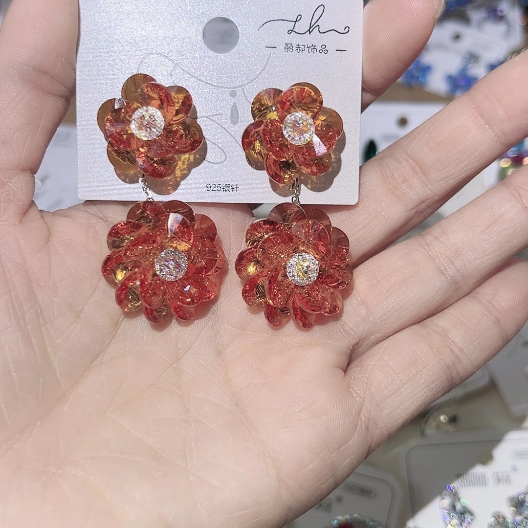 锆石纯铜合金精美典雅耳饰