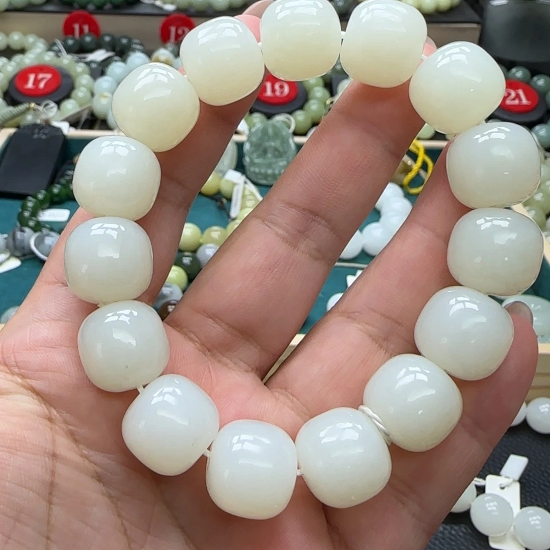 和田玉未镶嵌手链15