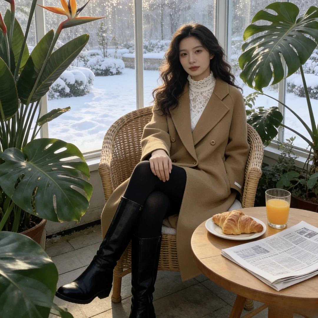 气质女长款毛呢外套进口大衣冬季百搭显瘦呢子7025