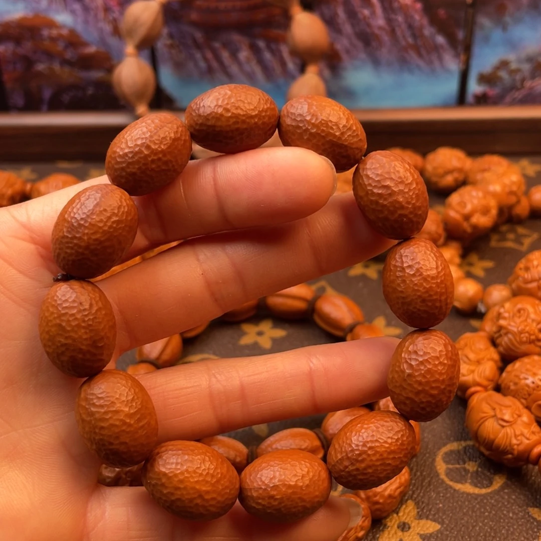 橄榄核手串1.45左右橘子纹